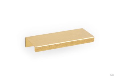 Tirador para mueble Way 64 edge, aluminio cepillado dorado