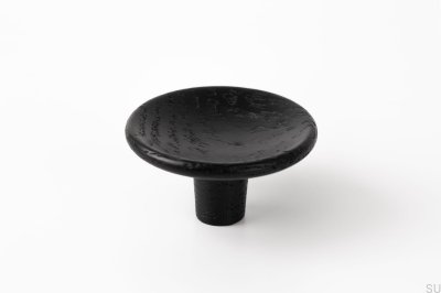 Pomo Para Mueble Disc 38 Madera Lacado Negro
