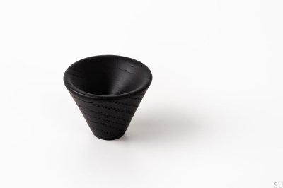 Pomo Para Mueble Conic 29 Madera Lacado Negro