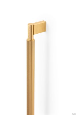 Tirador para mueble Arpa 1178, aluminio, dorado, cepillado