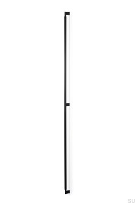 Tirador para mueble Arpa 1178, aluminio, negro, cepillado