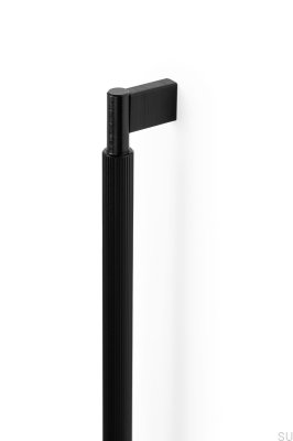 Tirador para mueble Arpa 1178, aluminio, negro, cepillado