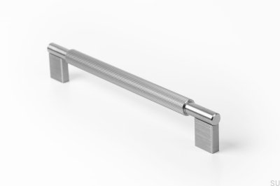 Tirador para mueble alargado Arpa 192, Aluminio, Plata, Cepillado