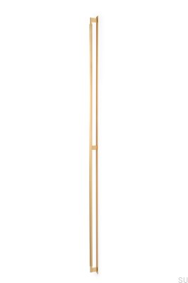 Tirador para mueble longitudinal con Placa Arpa 1178, Aluminio, Oro, Cepillado