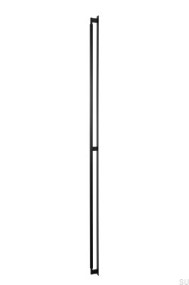 Tirador para mueble longitudinal con Placa Arpa 1178, Aluminio, Negro, Cepillado