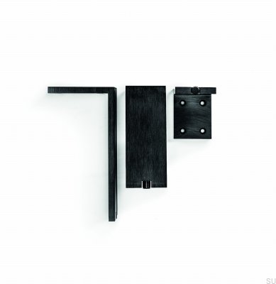 Pata de mueble Fonda 150 Aluminio Negro Cepillado