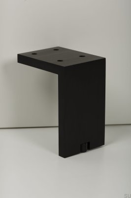 Pata para mueble Fonda 100 Aluminio Negro Cepillado