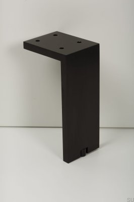 Pata de mueble Fonda 150 Aluminio Negro Cepillado