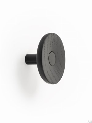 Colgador de pared de madera Zoot 90 negro mate con Eco negro