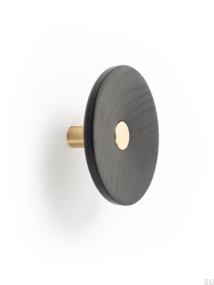 Colgador de pared Zoot 120 de madera negro con dorado Eco