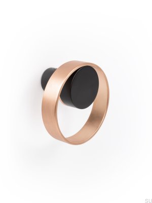 Colgador de pared Orbit 75 negro con cobre cepillado Eco