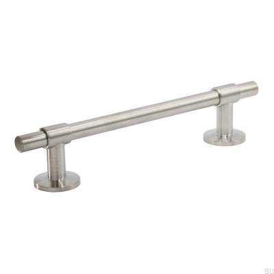 Tirador para mueble alargado de acero cepillado Uniform 128