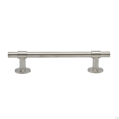 Tirador para mueble alargado de acero cepillado Uniform 128