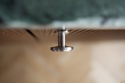 Pomo para mueble Uno de acero cepillado