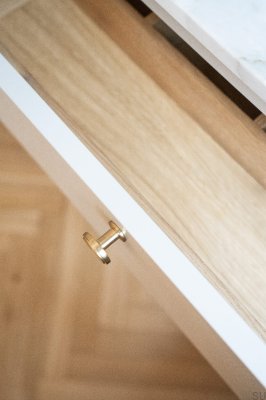 Pomo para mueble Uno Latón Cepillado Sin Lacar