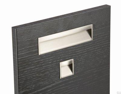 Tirador para mueble empotrado Wave 160 Níquel Cepillado