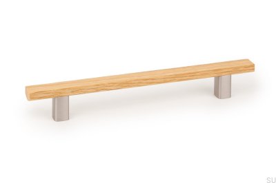 Tirador para mueble alargado Ara W 160 Roble con Aluminio