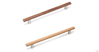 Tirador para mueble alargado Ara W 224 Roble con Aluminio