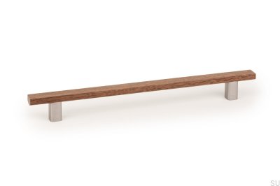Tirador para mueble alargado Ara W 224 Nogal con Aluminio