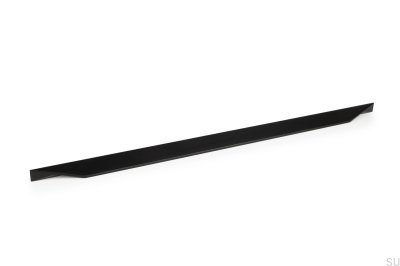 Tirador para mueble alargado Cutt 480/1376, aluminio, negro mate