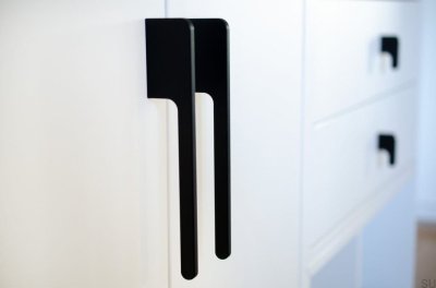 Tirador para mueble Soft Cut 200 Aluminio Negro