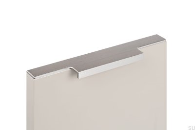 Tirador para mueble Edge Linear 197 Aluminio Plata