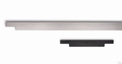 Tirador para mueble Edge Linear 247 Aluminio Plata
