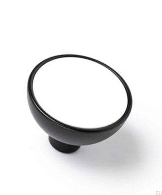 Pomo para mueble Bol Black con blanco
