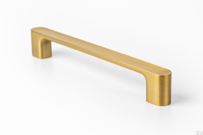 Tirador para mueble rectangular Luv 192 Oro Cepillado Cava