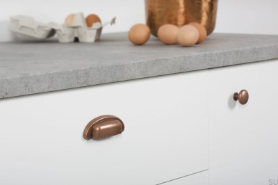 Tirador para mueble concha cobre antiguo Petra 64