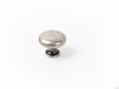 Pomo para mueble Duke de plata antigua