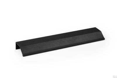 Tirador para mueble Wing 256 Aluminio Negro canto cepillado