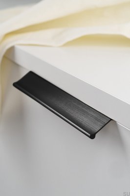 Tirador para mueble Wing 256 Aluminio Negro canto cepillado