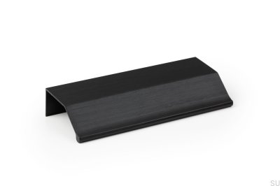 Tirador para mueble Wing 64 Aluminio Negro canto cepillado