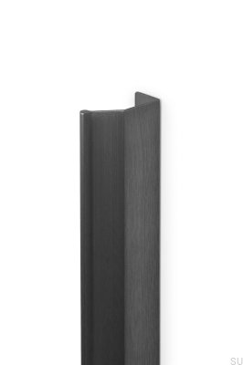 Tirador para mueble Wing 1120 Aluminio Negro canto cepillado