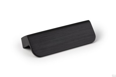 Tirador para mueble alargado Flapp 32 Aluminio Negro Cepillado