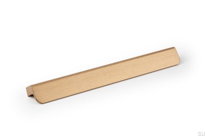 Tirador para mueble rectangular Flapp 128/160 Aluminio Oro Cepillado Cava
