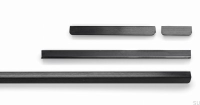 Tirador para mueble alargado Flapp 256 Aluminio Negro Cepillado
