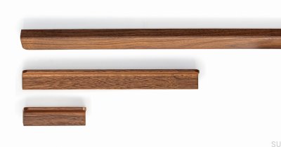 Tirador para mueble alargado Flapp 160 Madera Nogal