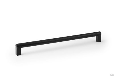 Eto 320 Madera Negra con Tirador para Mueble Alargado de Aluminio Negro