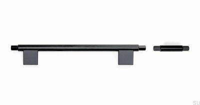 Pomo para mueble T-Bar Prisma Metal Negro Mate