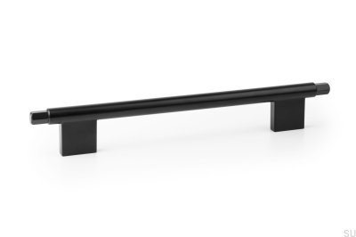 Tirador para mueble alargado Prisma 192 Metal Negro Mate