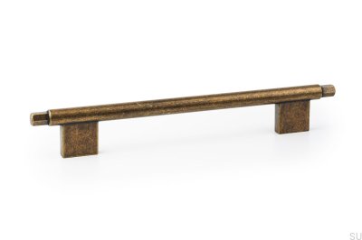 Tirador para mueble alargado Prisma 192 Rustic Gold