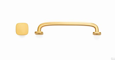 Perilla para muebles Big Gold de un cuarto de galón, cava cepillado