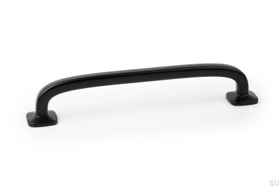 Tirador para mueble alargado Quart Big 160 Metal Negro Mate