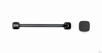 Tirador para mueble alargado Quart Big 160 Metal Negro Mate