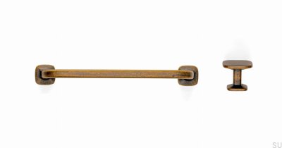 Tirador para mueble alargado Quart Big 160 Rustic Gold