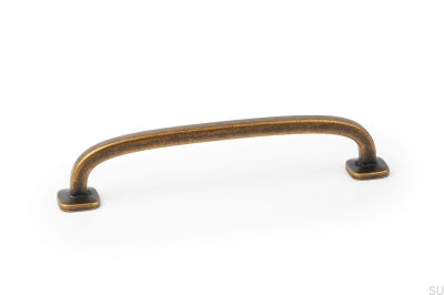 Tirador para mueble alargado Quart Mini 128 Rustic Gold