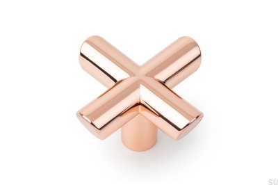 Pomo para mueble Equis Cobre Pulido