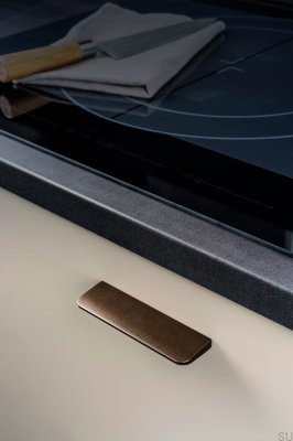 Tirador para mueble alargado Peak 64 Aluminio Marrón Metalizado